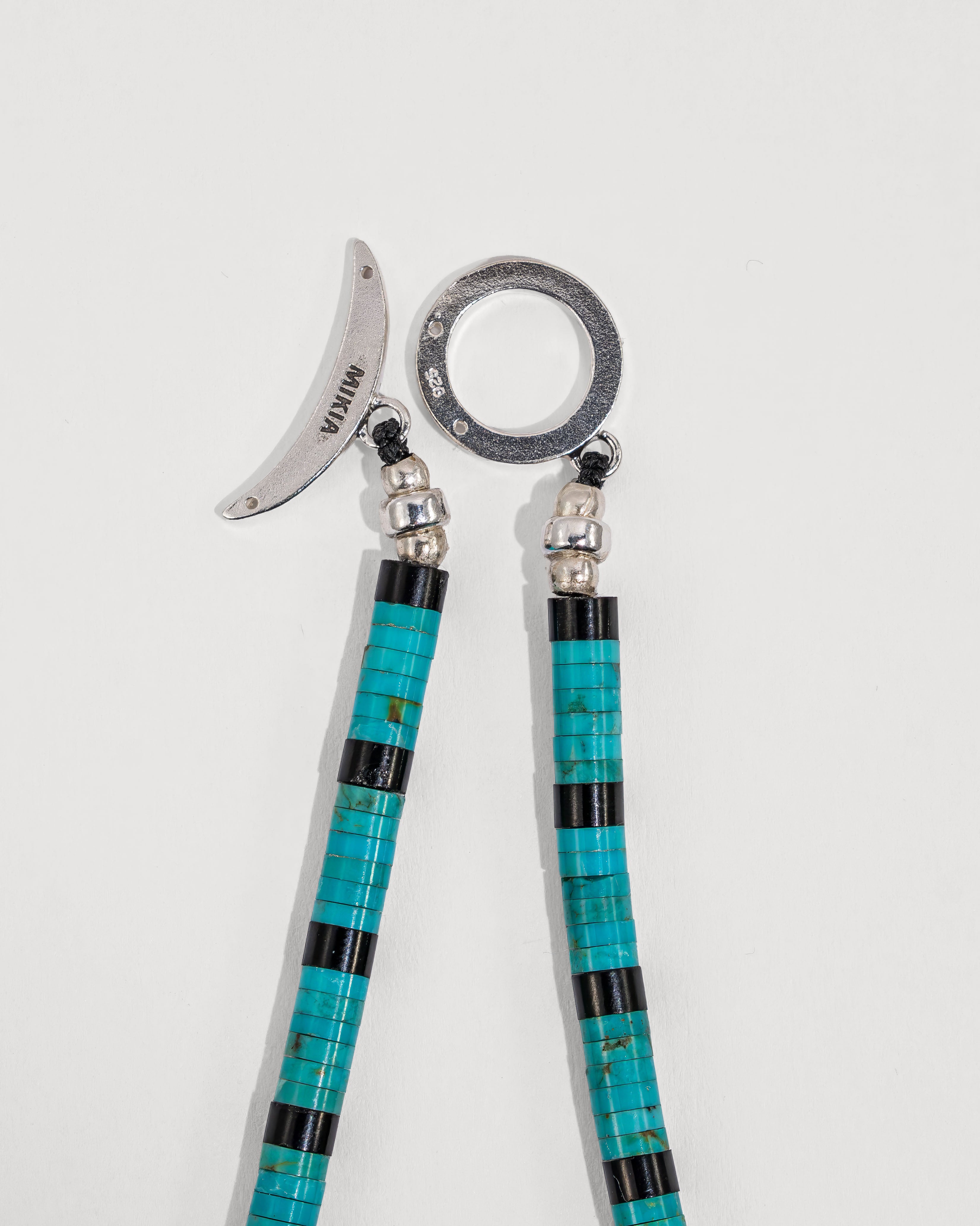 Heishi Bead Necklace with Spiny Oyster Mix