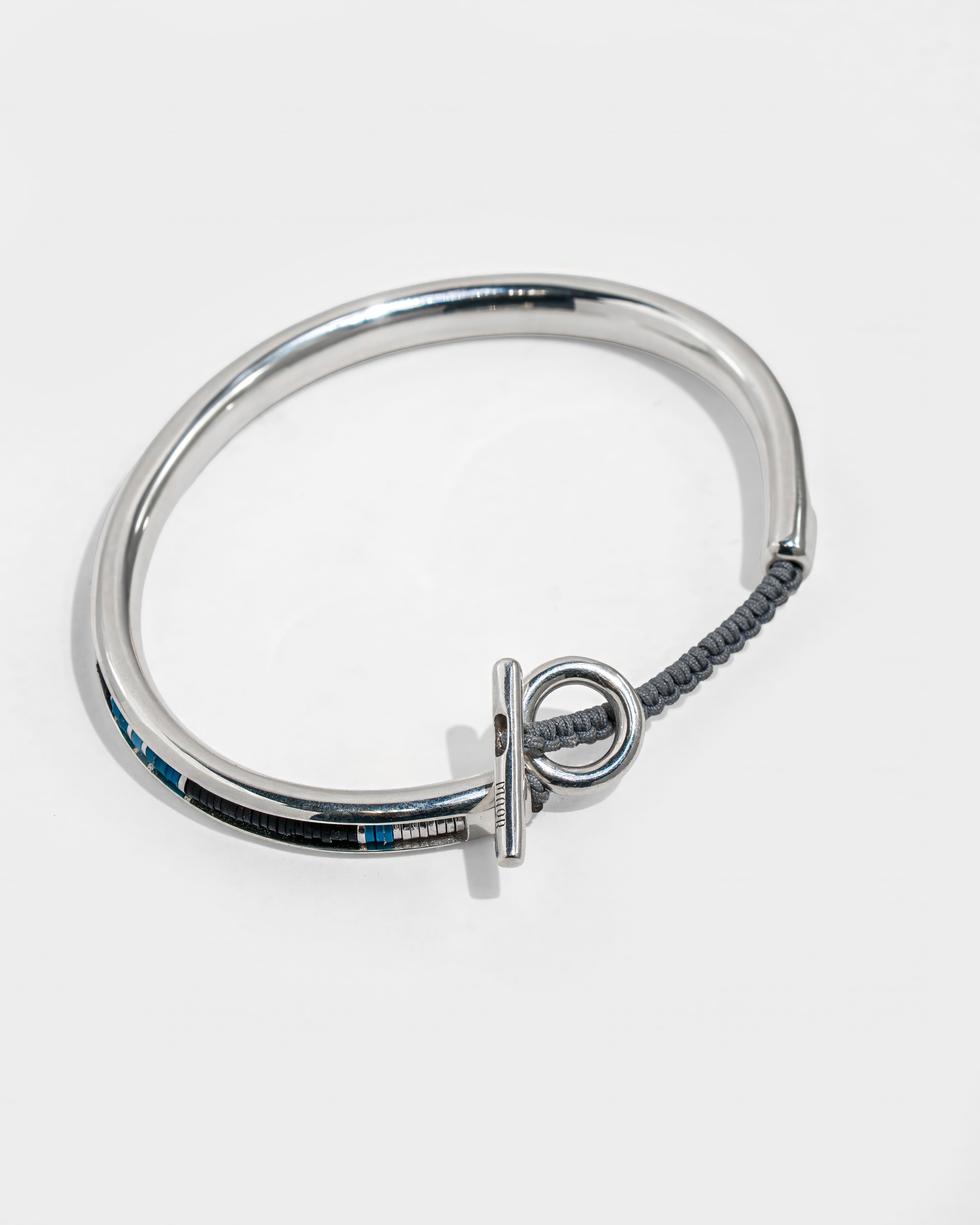 Oblong Square Cuff Blue Pattern