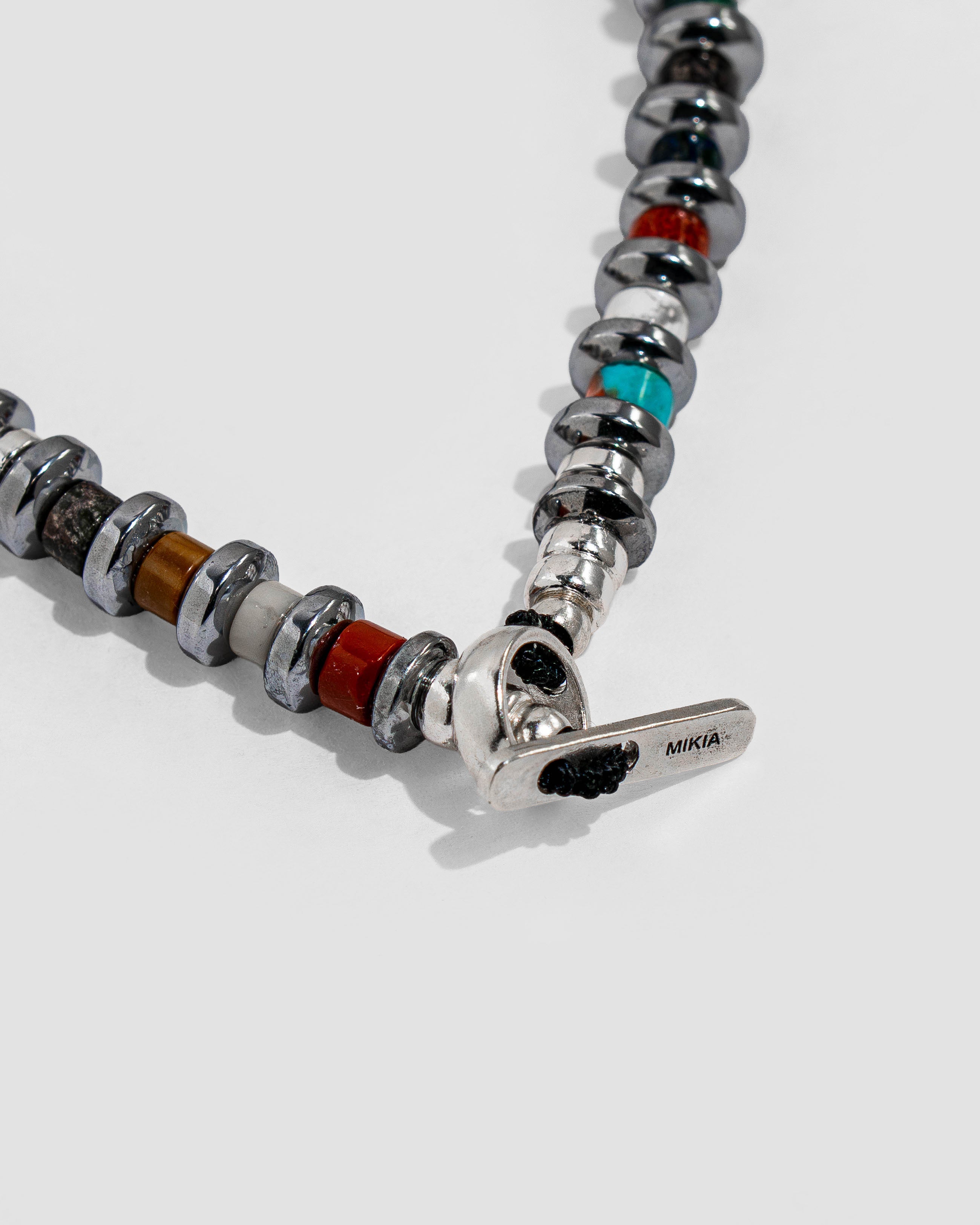 Hematite Roundel Beads Bracelet with Multi-Stone Mix