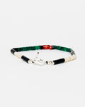 Heishi Bead Bracelet with Malachite & Jet