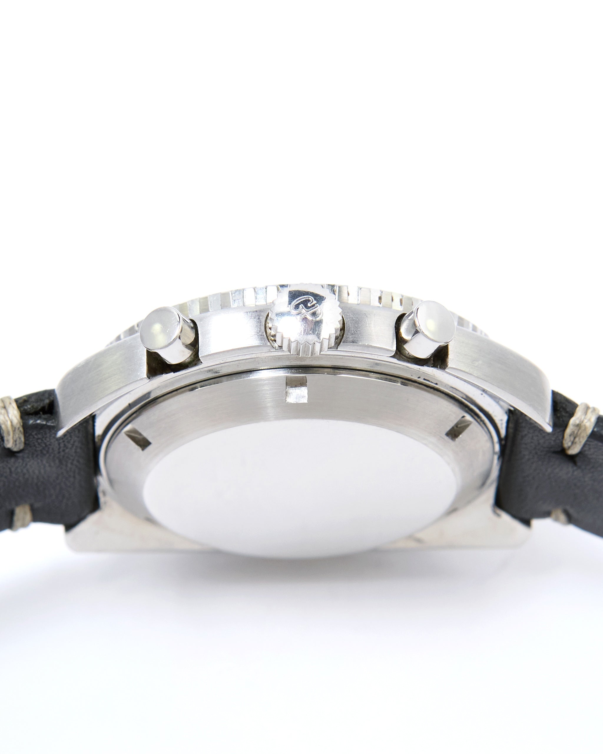 Girard Perregaux Olimpico Chronograph 9238 Manual in Steel Case with Leather Strap and Buckle