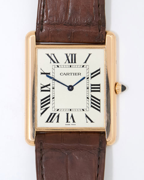 Cartier Tank Louis XL 3820 in 18K Rose Gold with Cartier Leather Strap