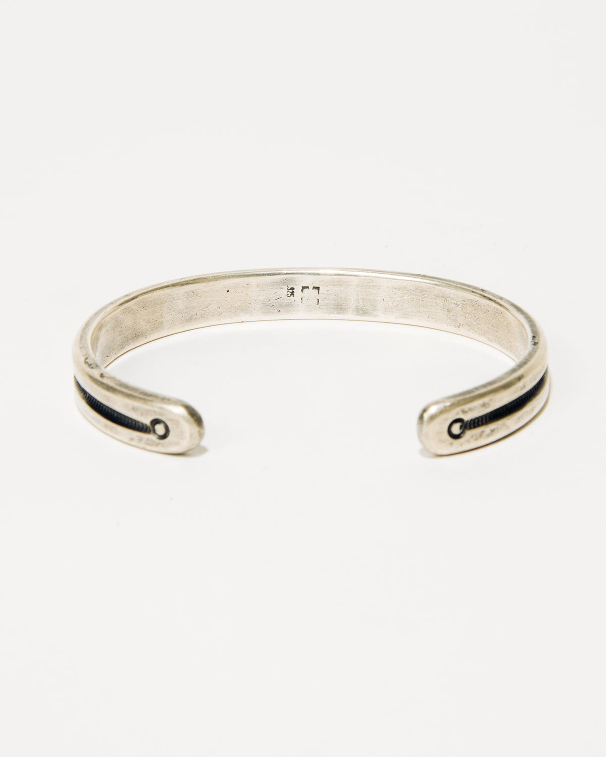 Isaac Peterson Lined Sterling Silver Stacker Bracelet
