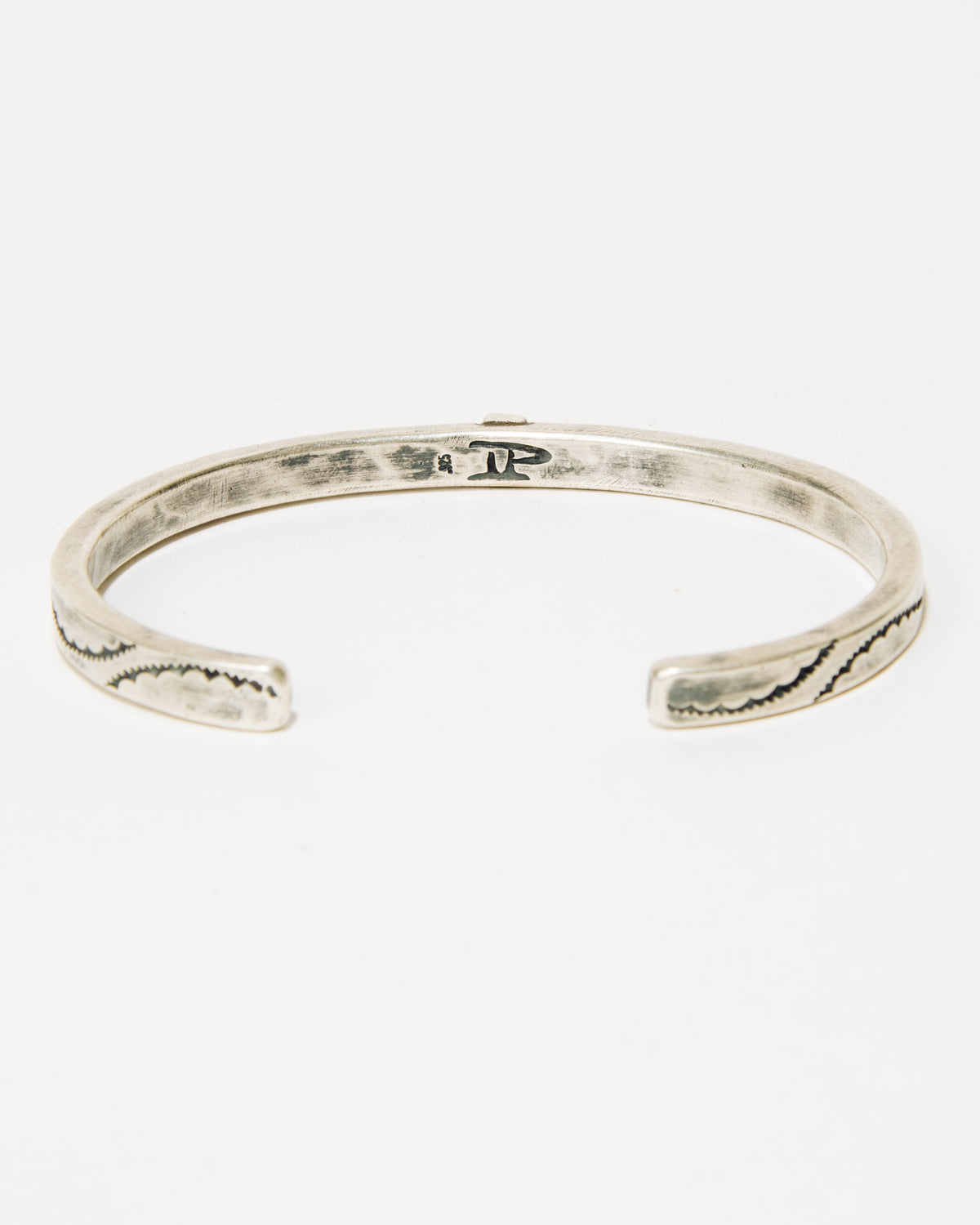 Isaac Peterson Sterling Silver Stacker Bracelet with Bisbee Turquoise