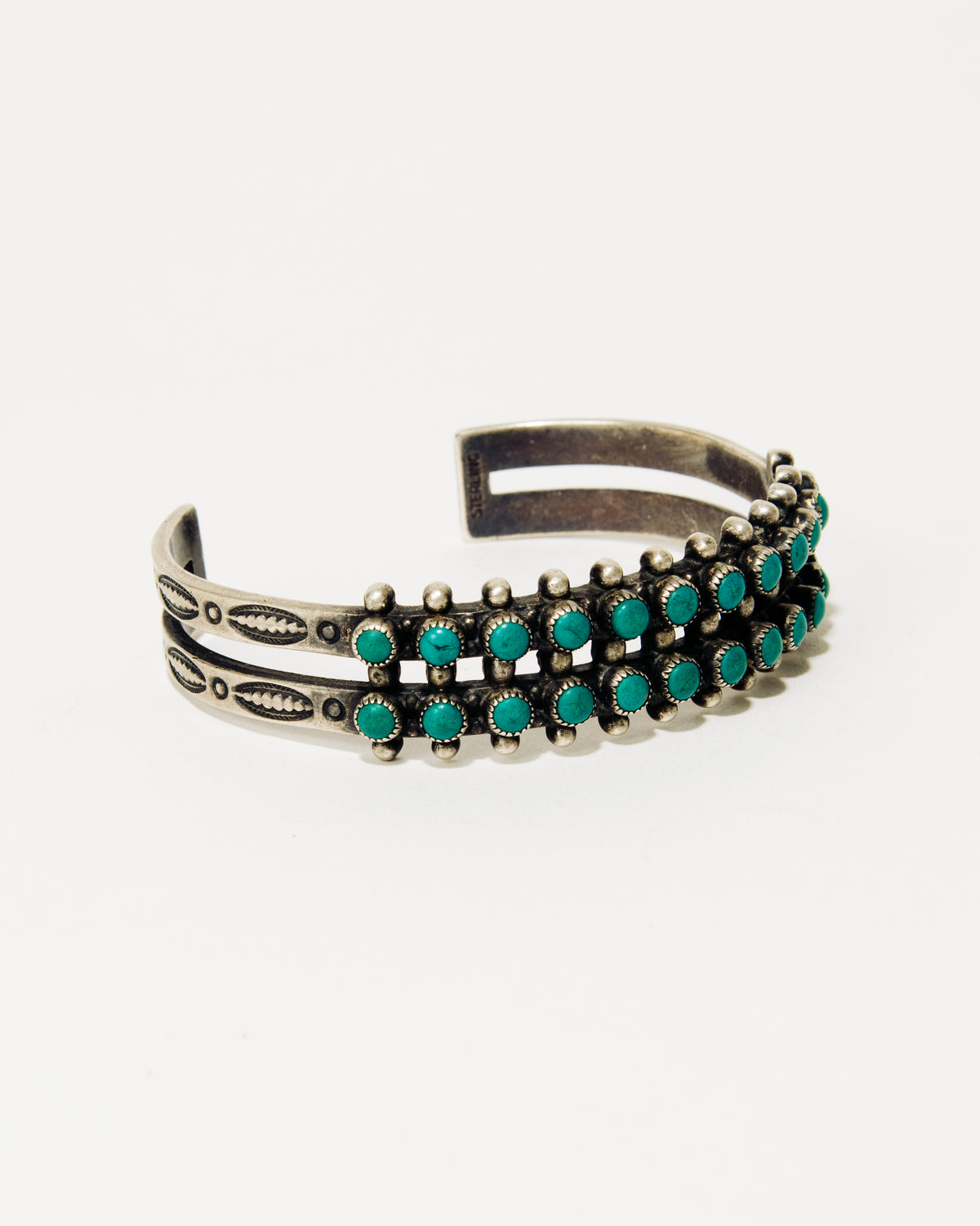 Double Row Turquoise Cuff