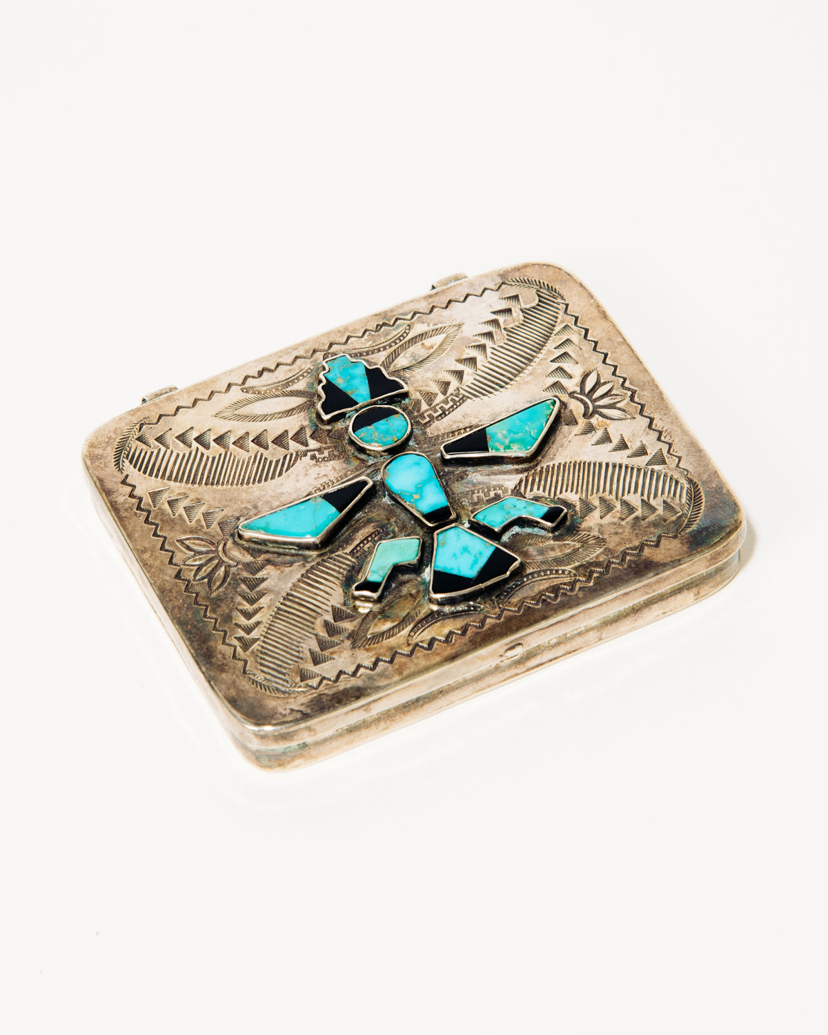 Vintage Thunderbird Silver Box