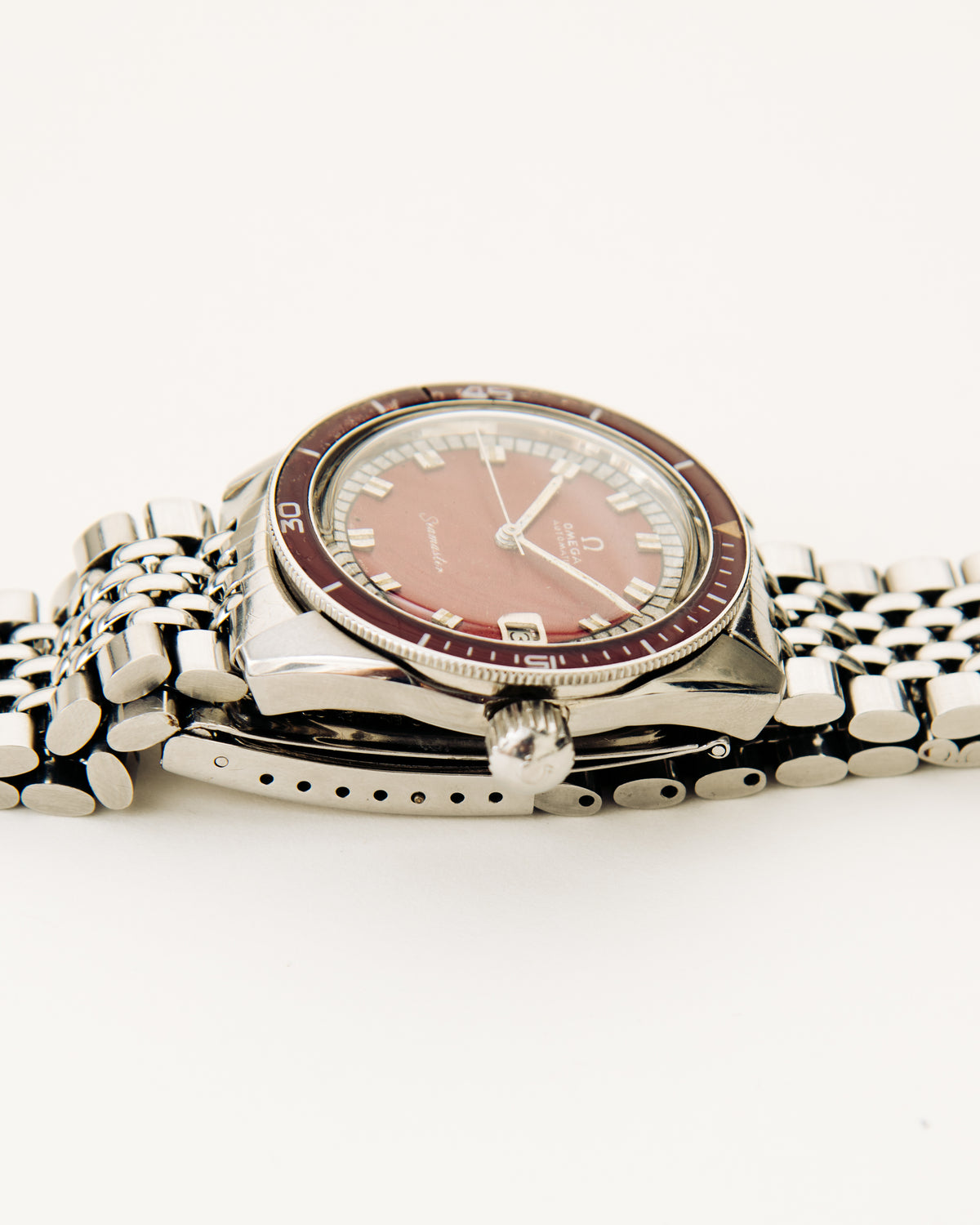 Omega Seamaster 120 Automatic Date, Burgundy Dial and Bezel, c. Late 1960s