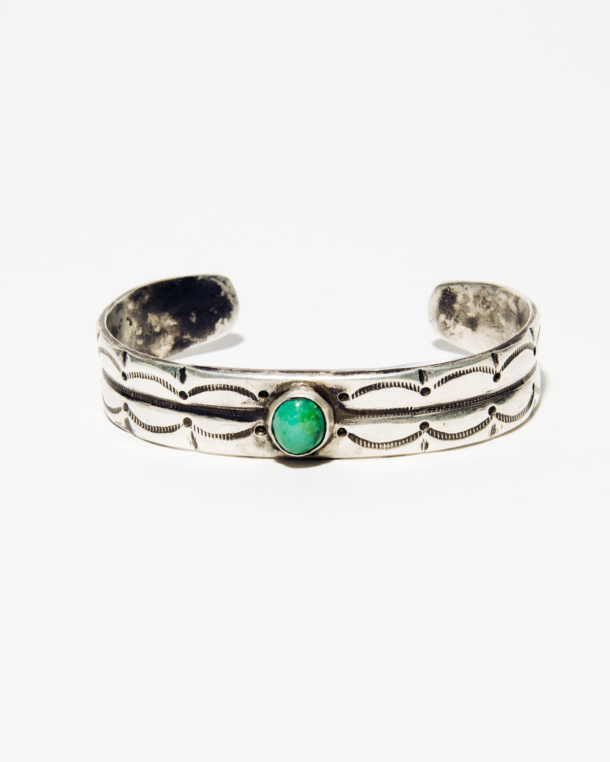 Kaiden Conde Coin Silver Bracelet with Fox Turquoise