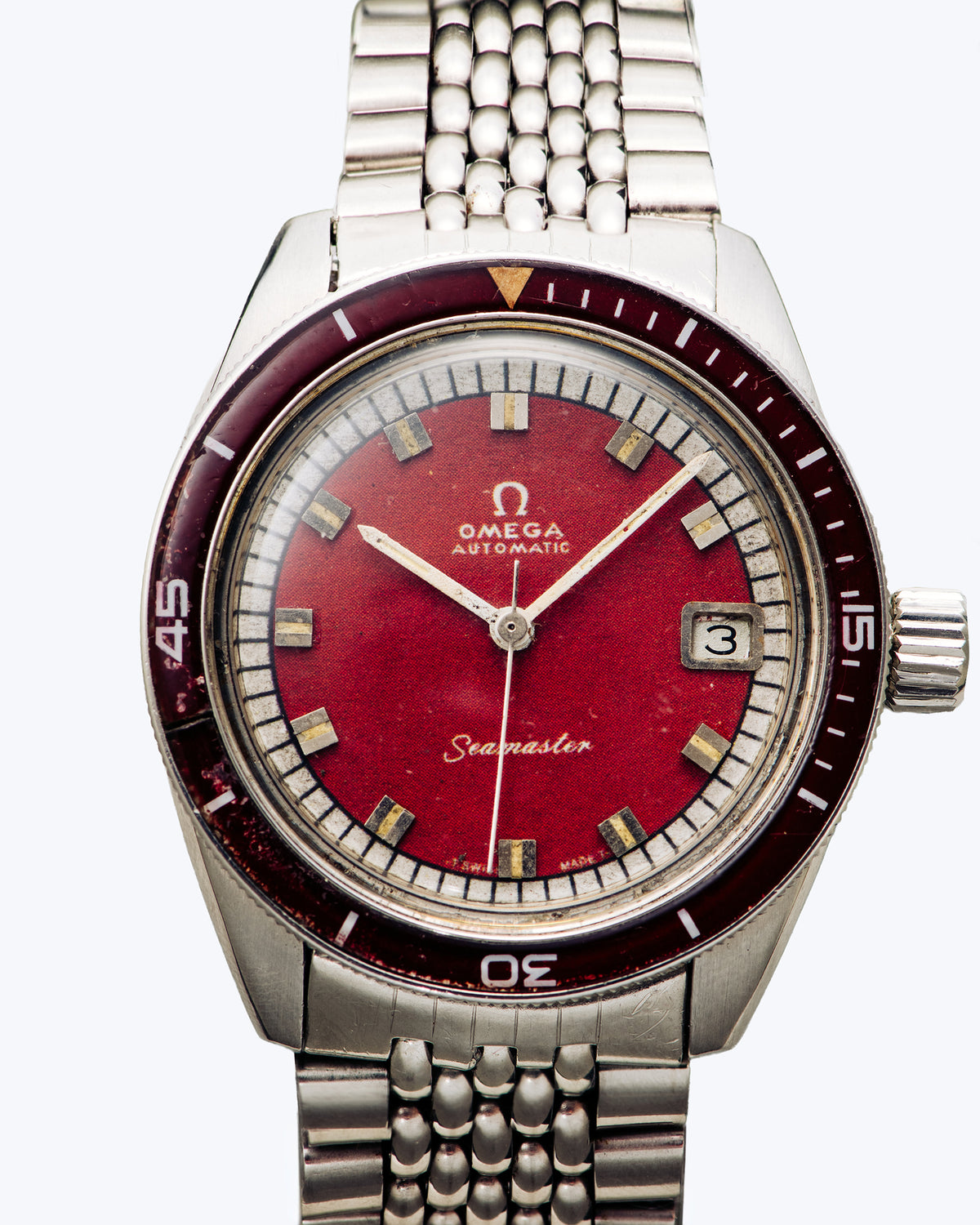 Omega Seamaster 120 Automatic Date, Burgundy Dial and Bezel, c. Late 1960s