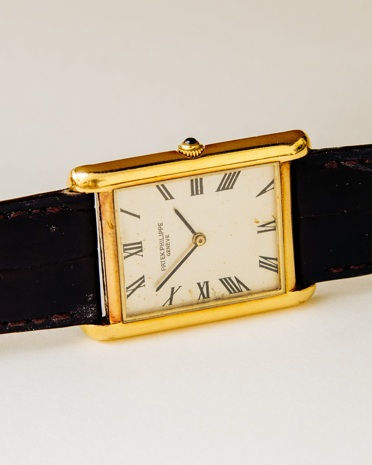 Patek Philippe Rectangular "Tank" Dress Watch, 18k Yellow Gold, c. 1960s