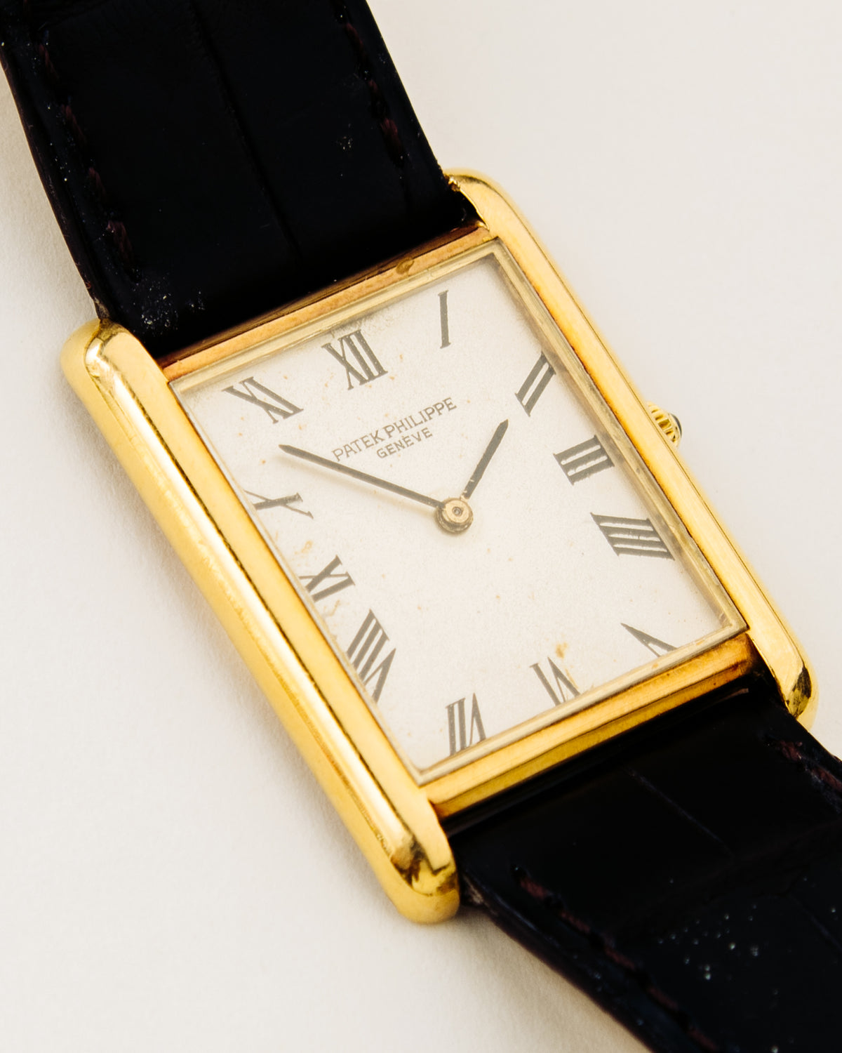 Patek Philippe Rectangular "Tank" Dress Watch, 18k Yellow Gold, c. 1960s