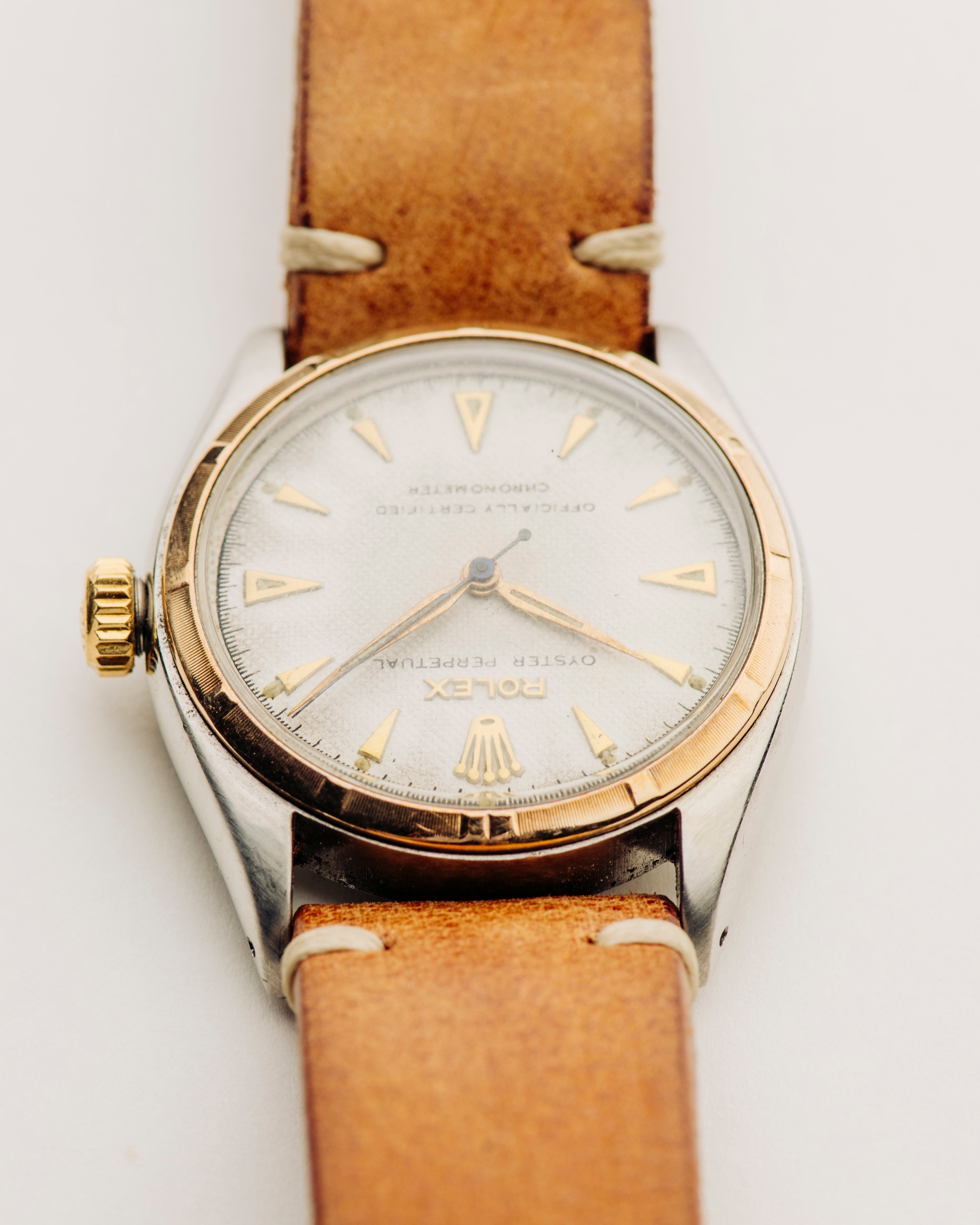 Rolex Oyster Perpetual "Big Bubbleback" on Leather Strap (1954)