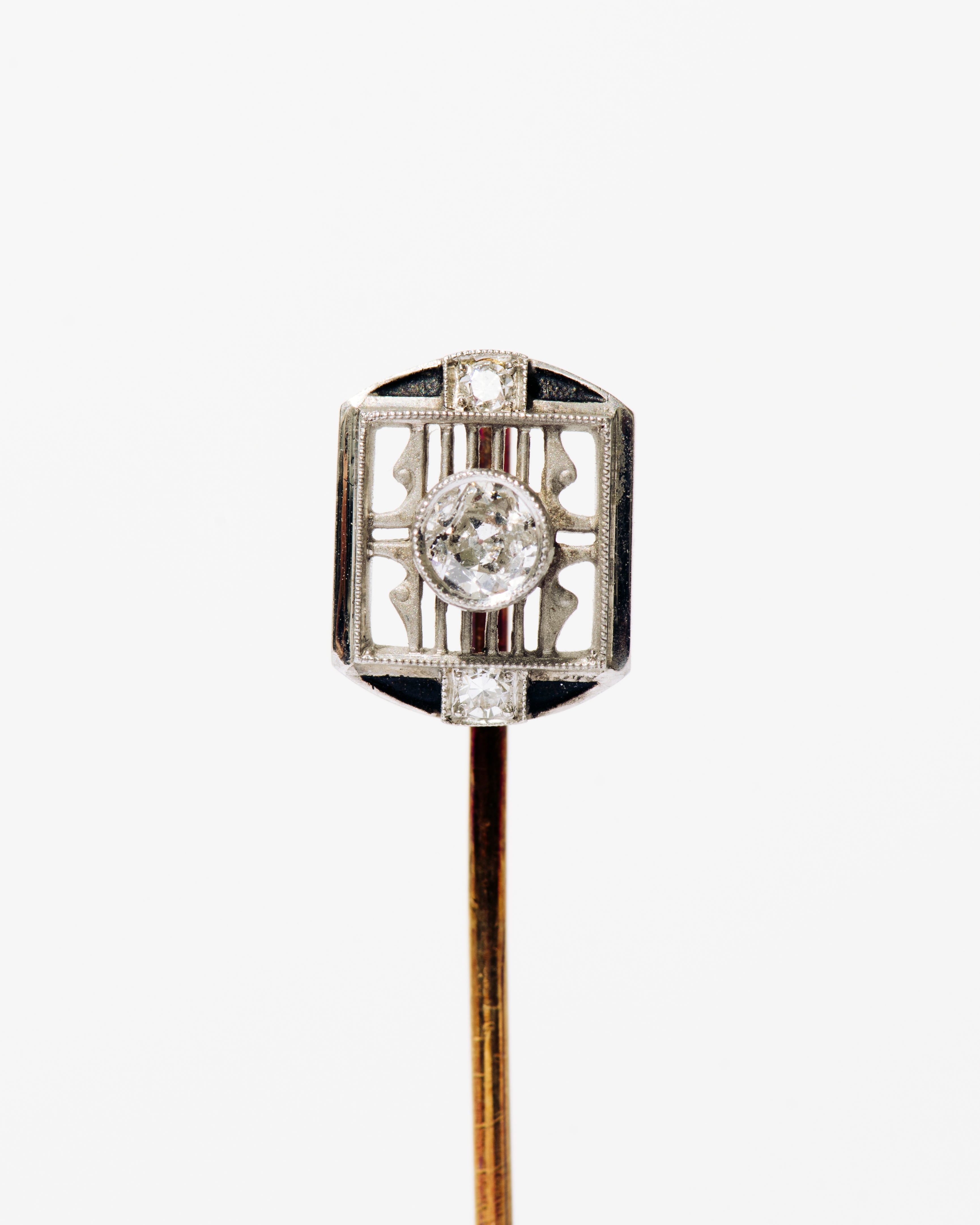 Art Deco Diamond Stick Pin