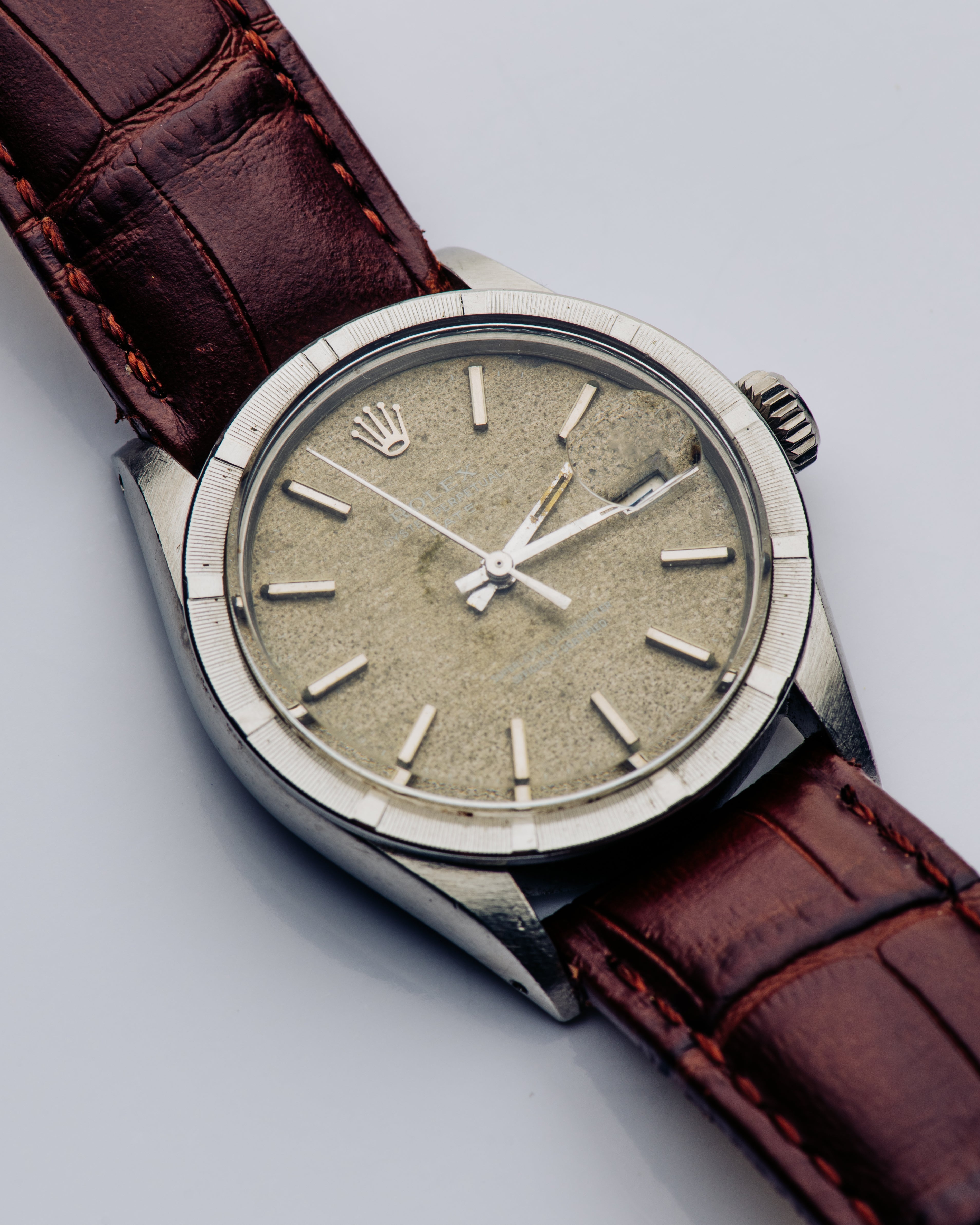Rolex Oyster Perpetual Date on Leather Strap