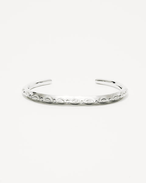 Larry Smith Thin Triangle Tapered End Leaf Silver Cuff