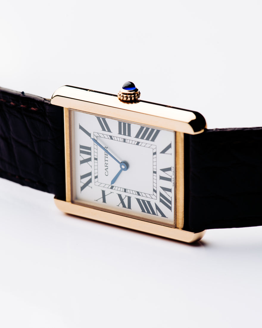 Cartier Tank Louis in 18K Gold with Steel Back