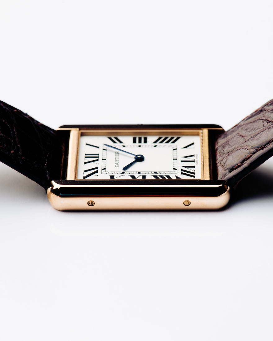 Cartier Tank Louis in 18K Gold with Steel Back