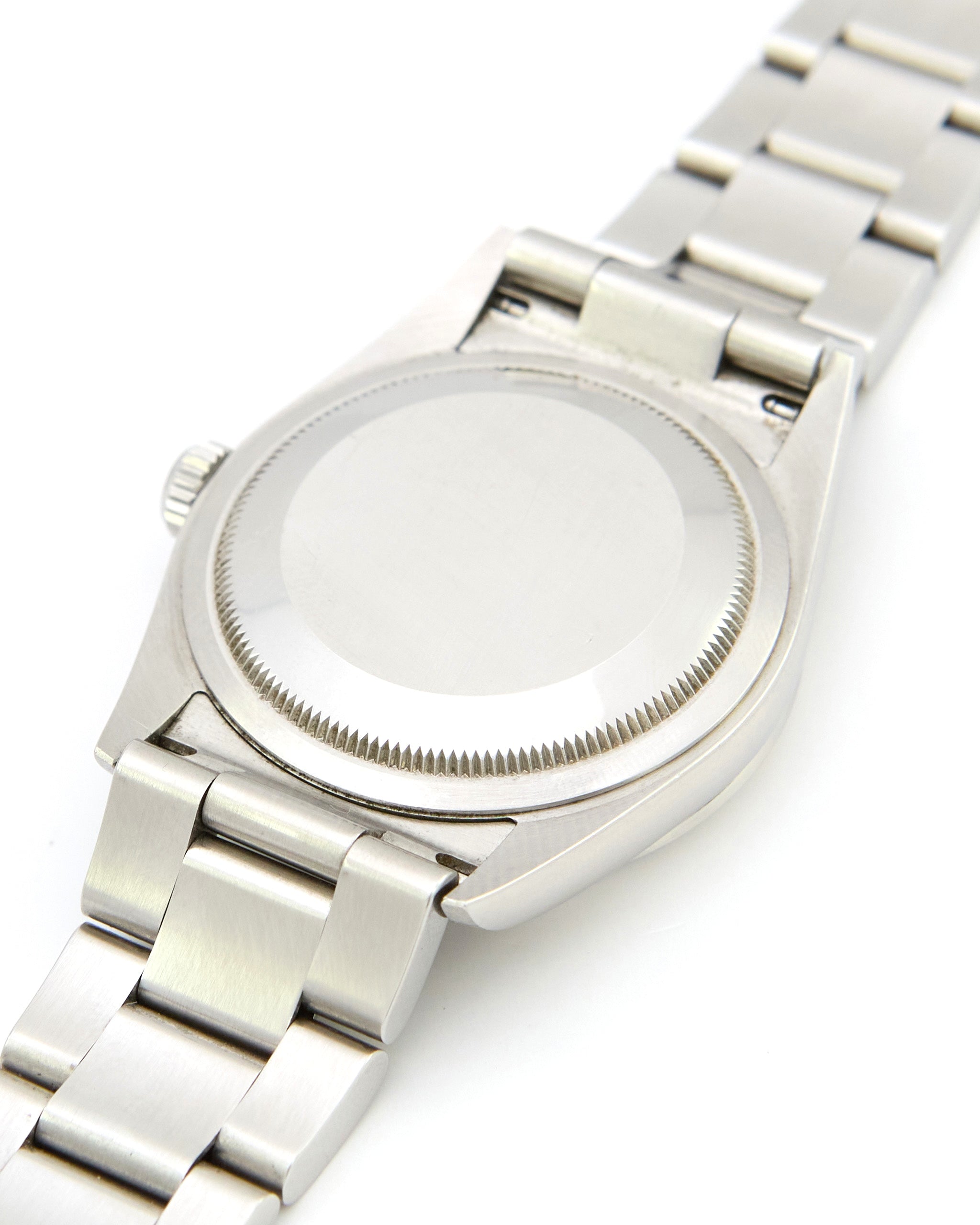 Rolex Explorer I 114270 Black Dial Engraved on Oyster Bracelet with Papers in Unpolished Condition