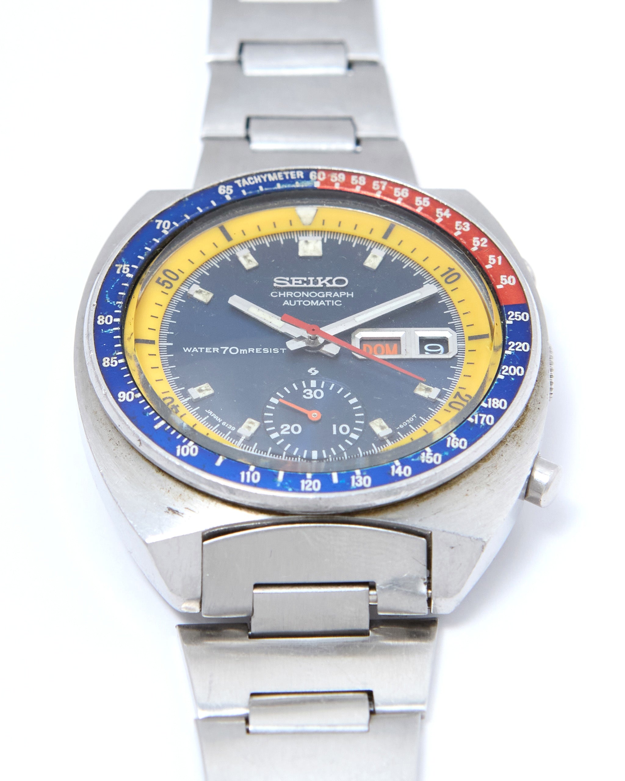 Seiko Pogue Chronograph 6139-6002 Automatic in Steel Case on Steel Bracelet