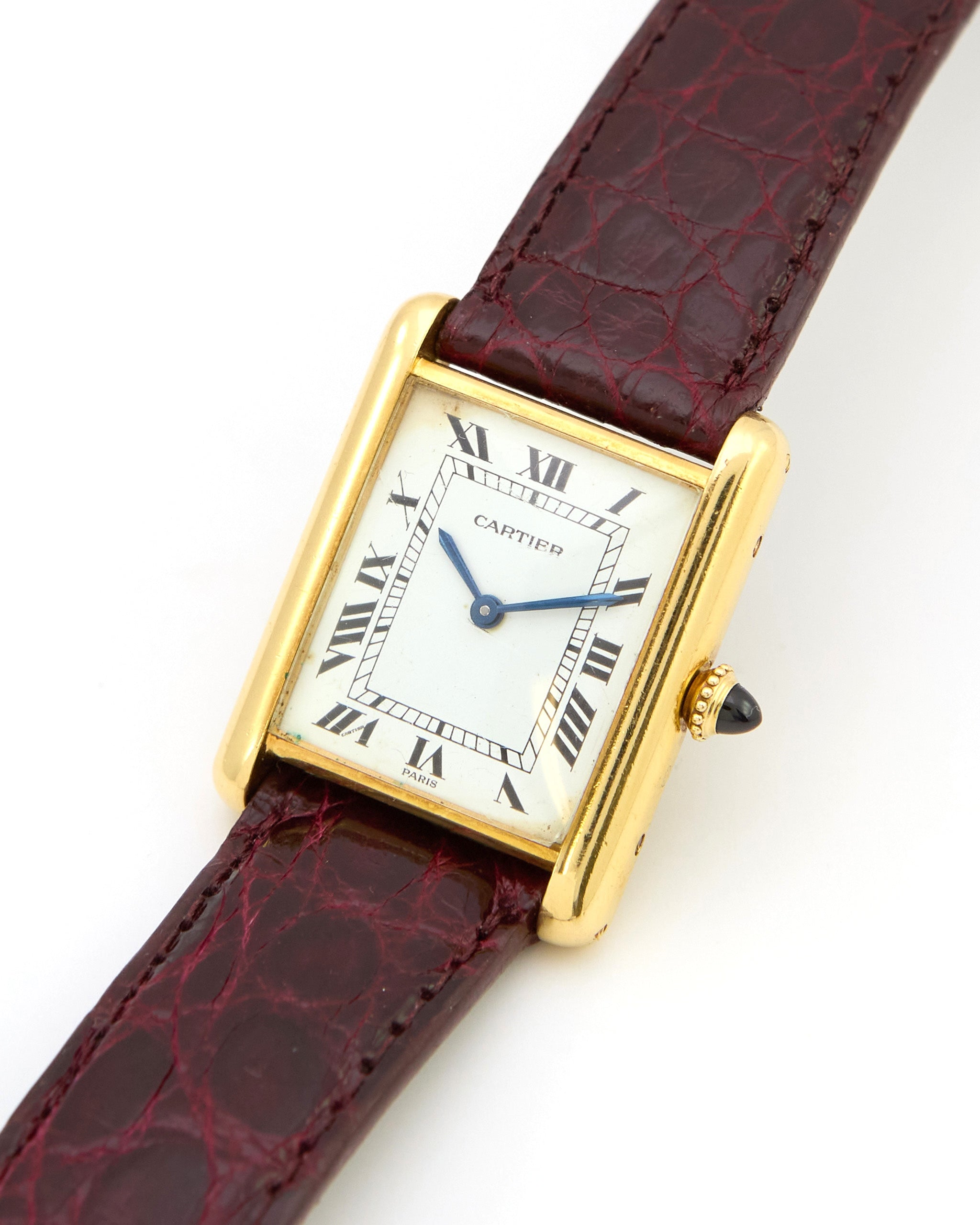 Cartier Tank Louis 78086 Paris Dial in 18K Yellow Gold with Cartier Strap and Buckle - Large Size
