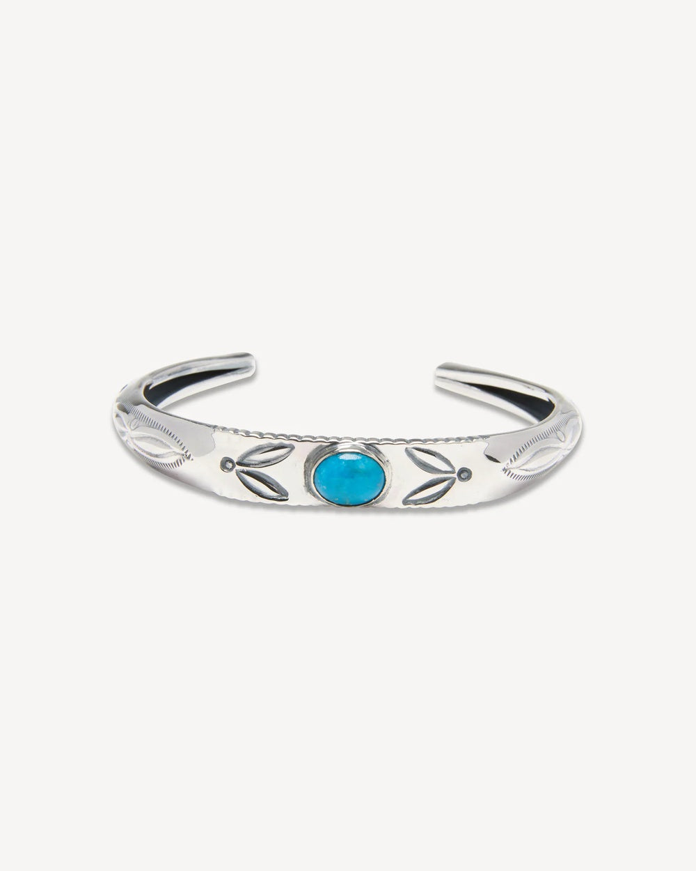Tapered End Cuff with Turquoise Accent