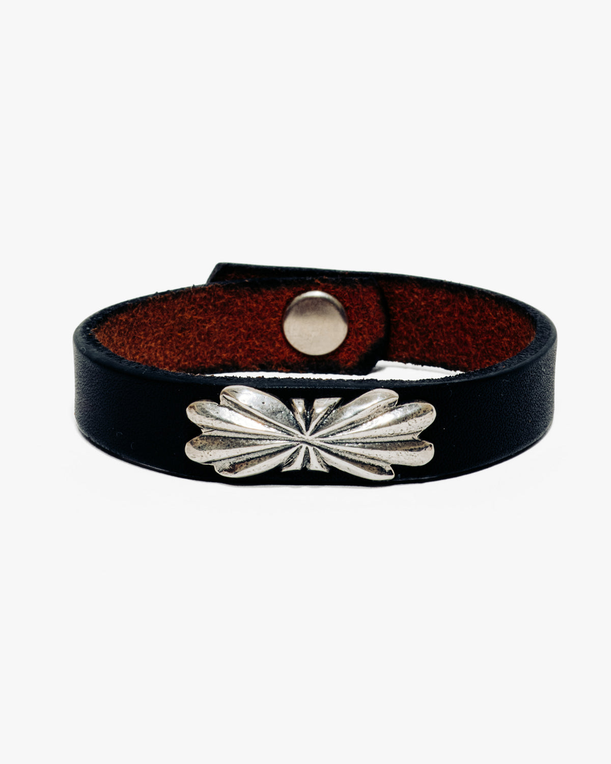 Larry Smith Butterfly Shell Conch Bracelet Repoussé Silver
