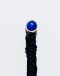 Lapis Button Fishtail Bracelet in Black